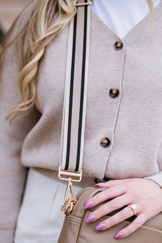 Evie Striped Adjustable Bag Strap