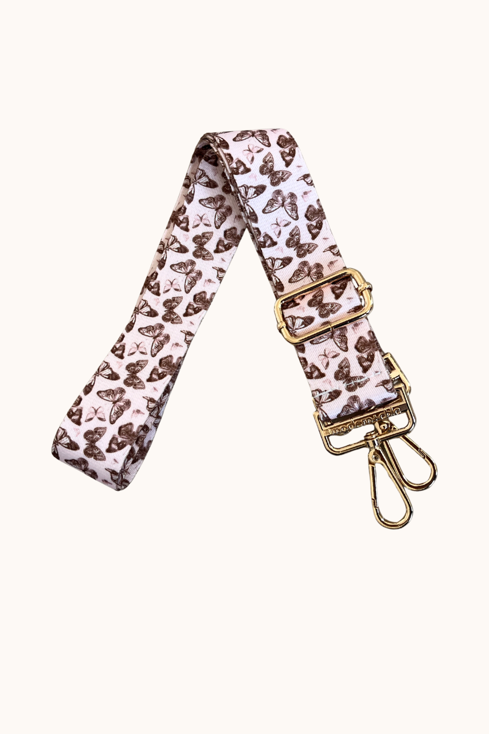 Blush Butterfly Adjustable Bag Strap