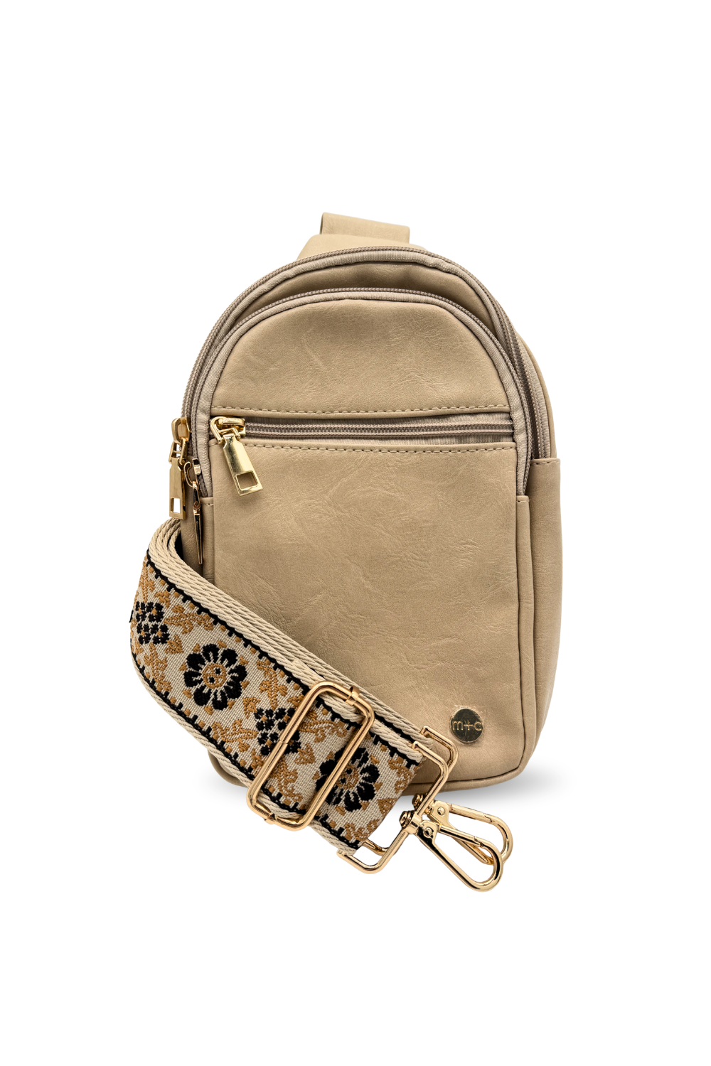 guess urban chic logo mini backpack Page Sling Crossbody Black