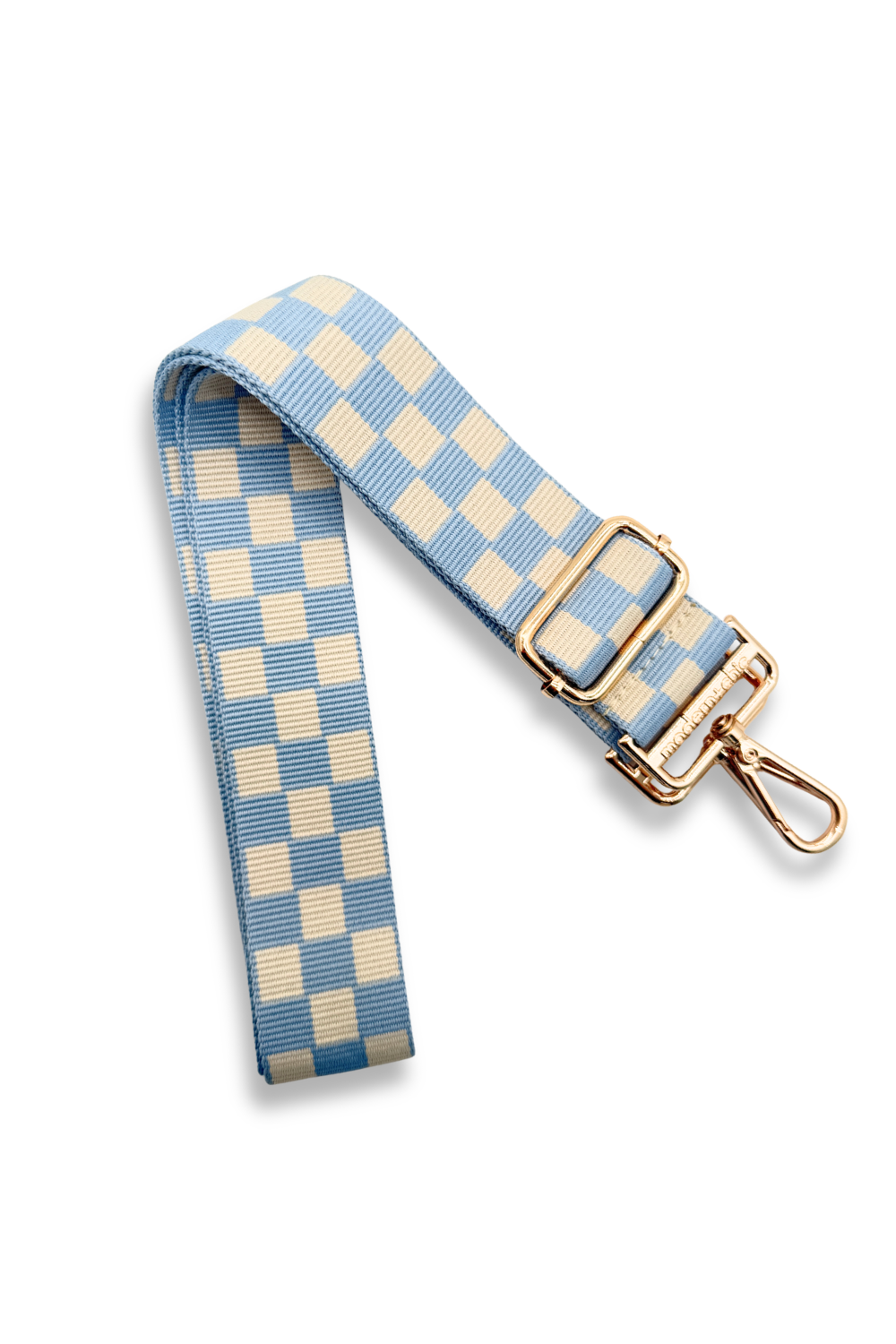 Blue and White Patterned Bag Strap Detachable Crossbody Purse Strap - Navy with White Stripe  main image 3