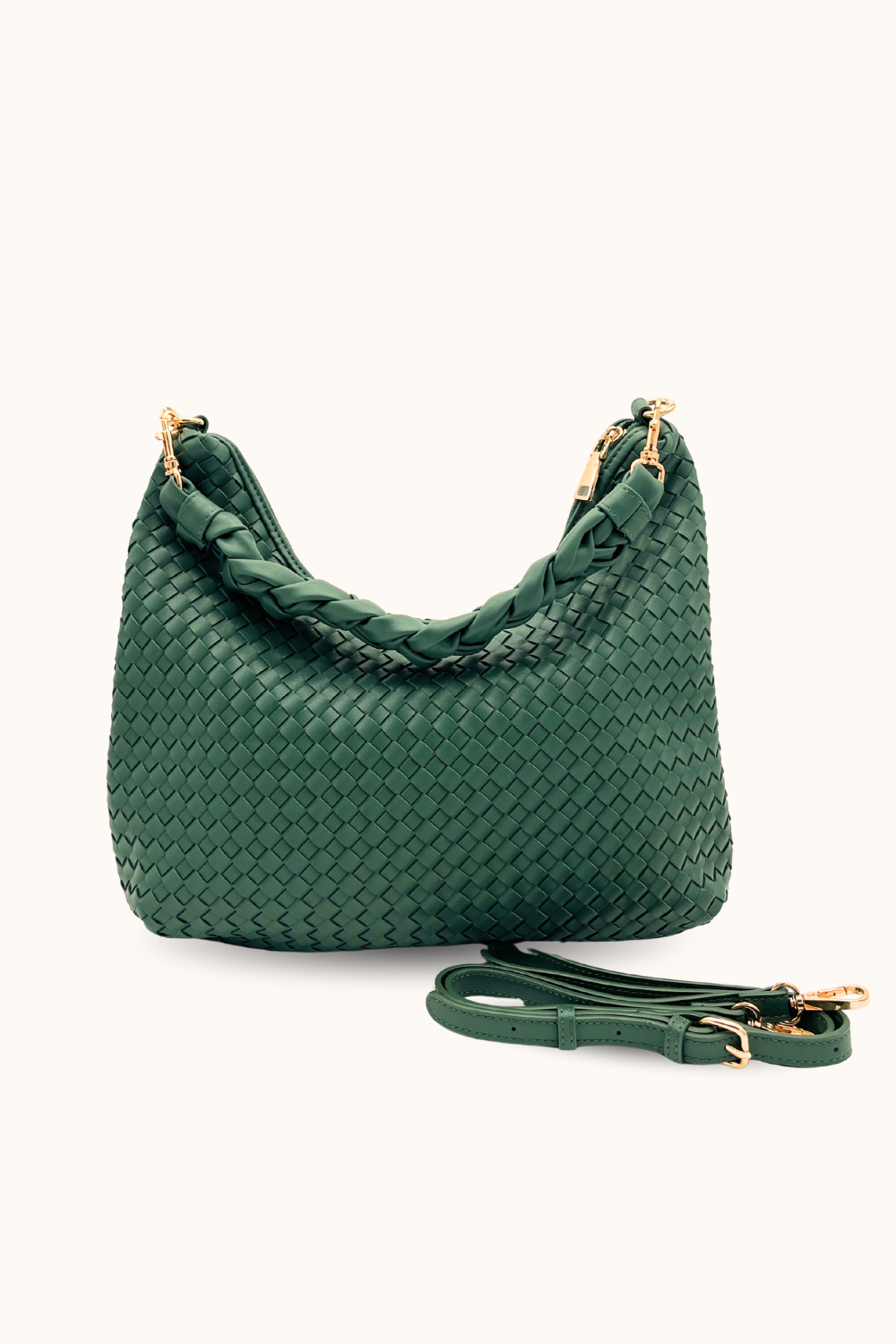 Kelly Woven Convertible Shoulder Bag