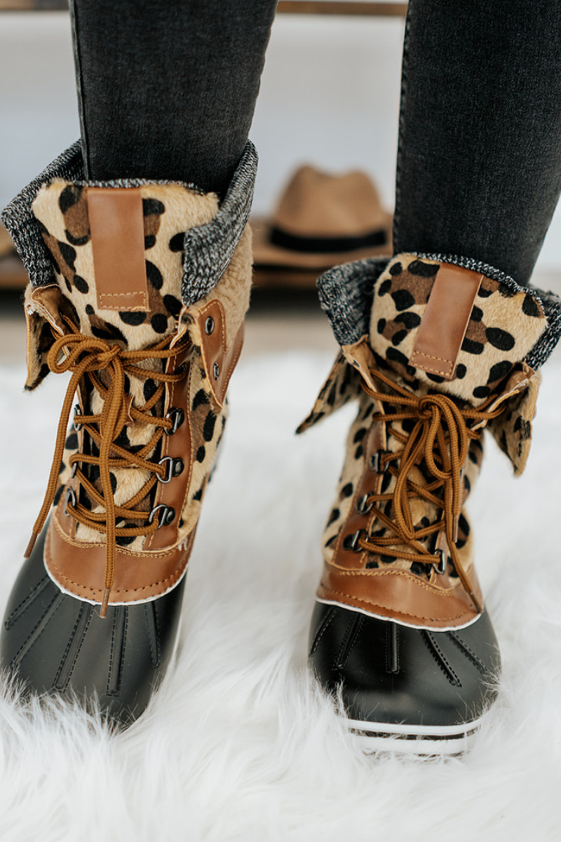 Metallic sherpa duck boots sales
