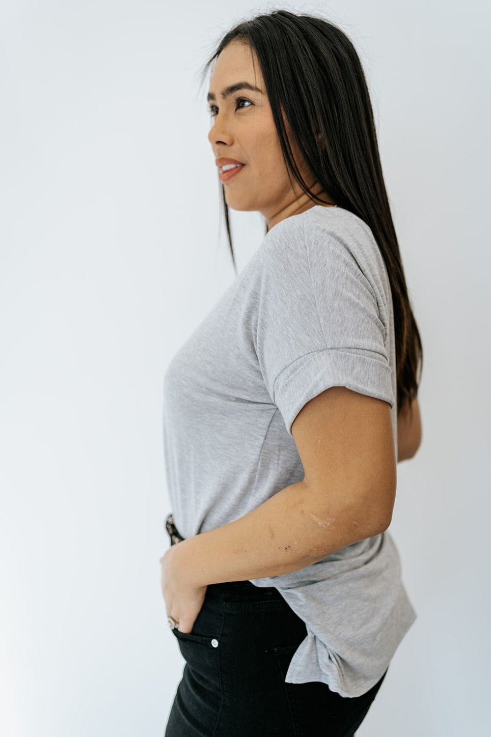 Amy V-Neck Tee - Final Sale