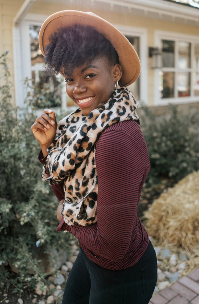 Bentley Leopard Print Scarf - Final Sale
