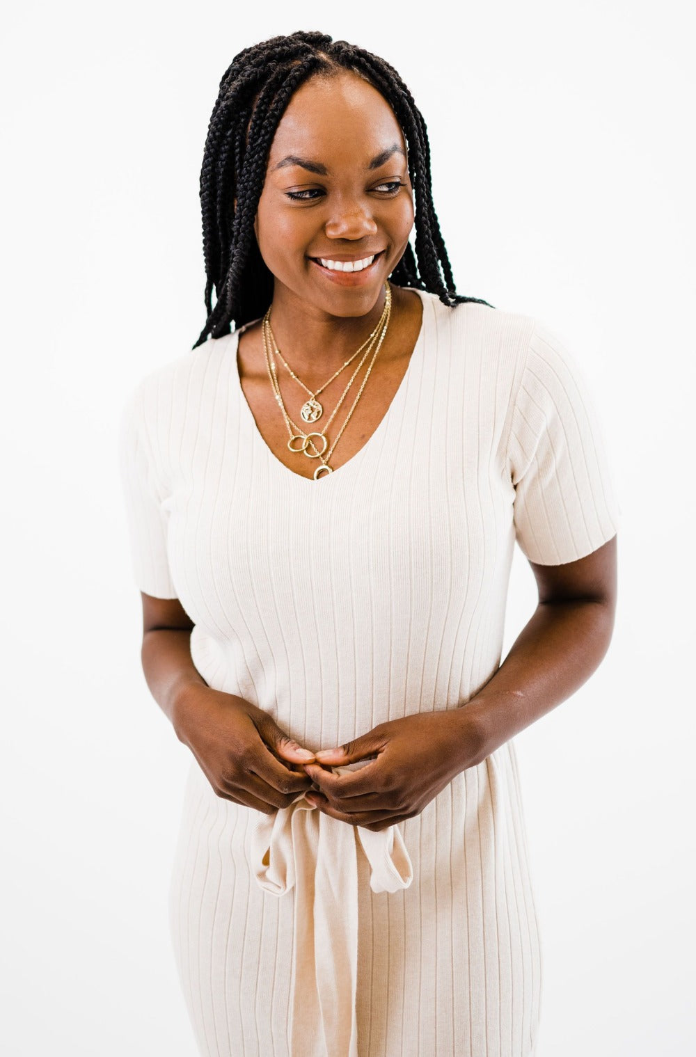 Gaia Earth Charm Layered Necklace - Final Sale