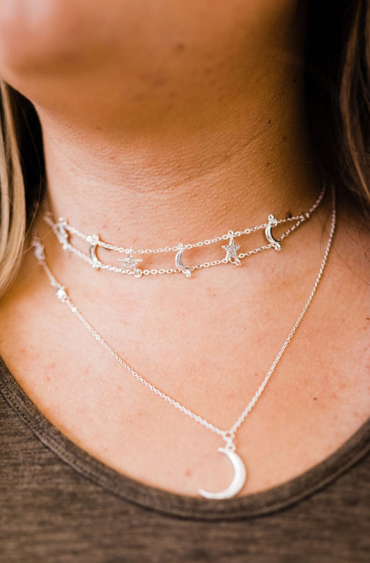 Freya Moon + Stars Necklace