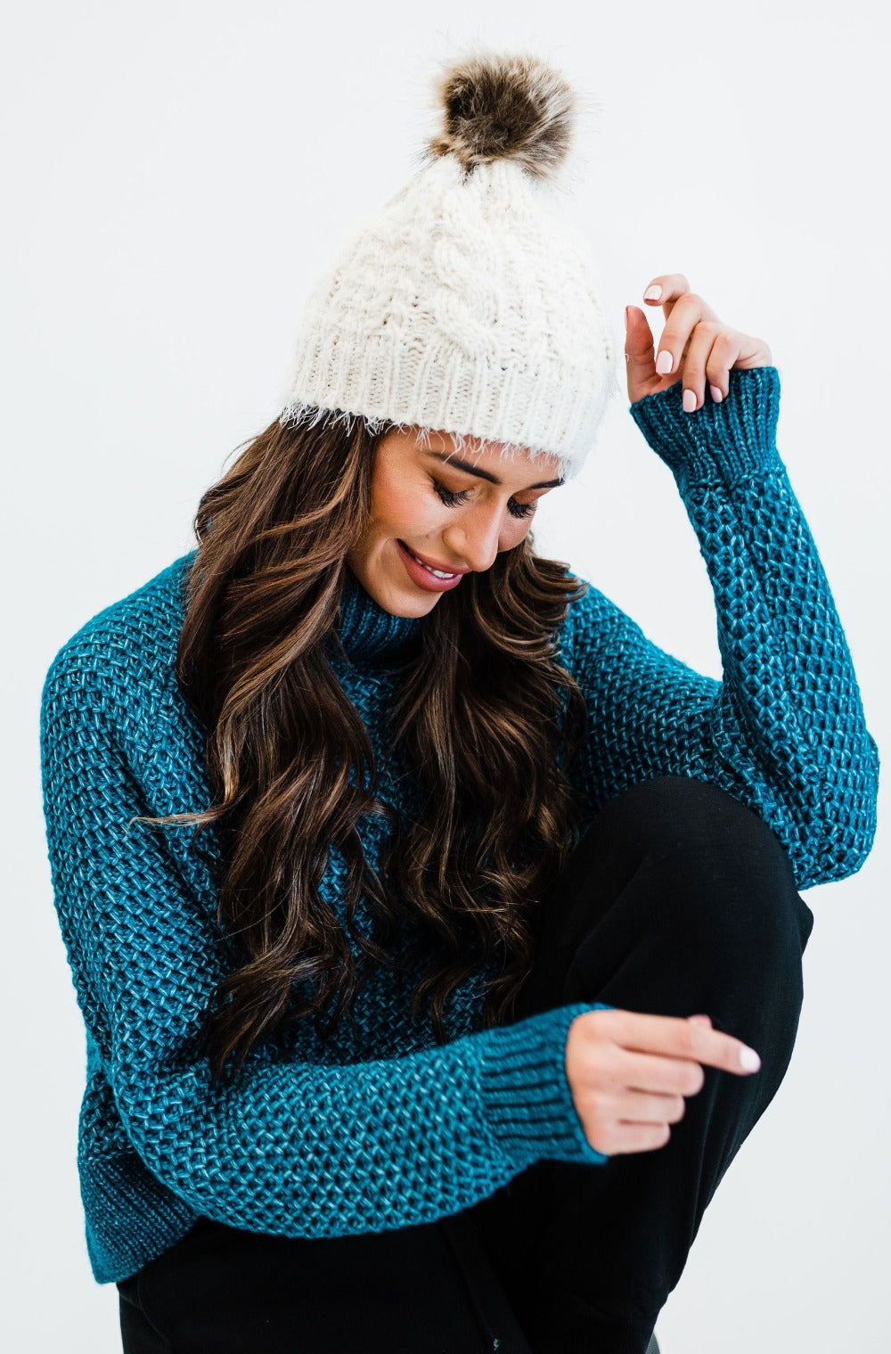 Amber Mohair Knit Beanie - Final Sale