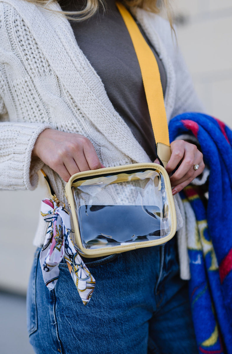 Nicole Clear Crossbody Purse/ Trendy Boutique Handbag/ Stadium 