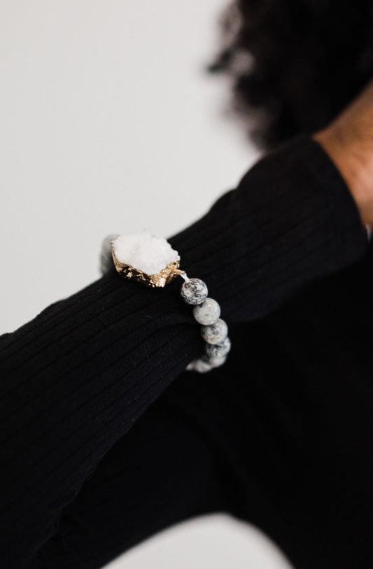 Kimora Beaded Druzy Bracelet - Final Sale