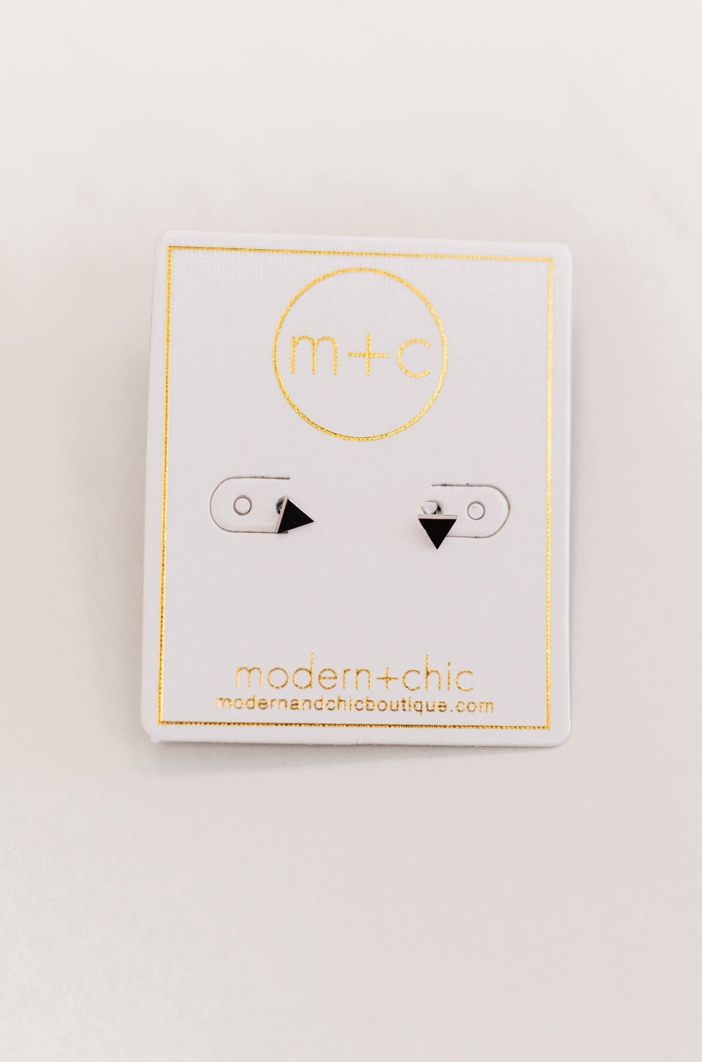 malala triangle earrings