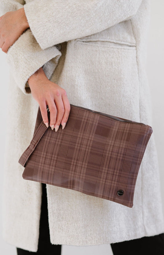 Molly Oversized Plaid Clutch - Final Sale