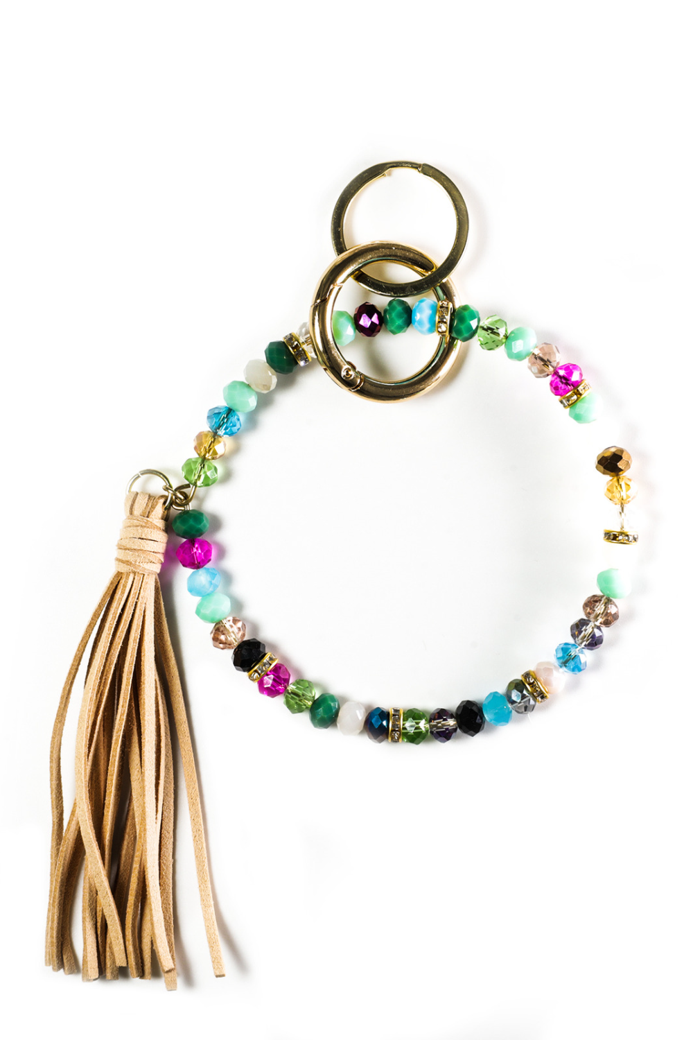 zoey beaded keychain bracelet