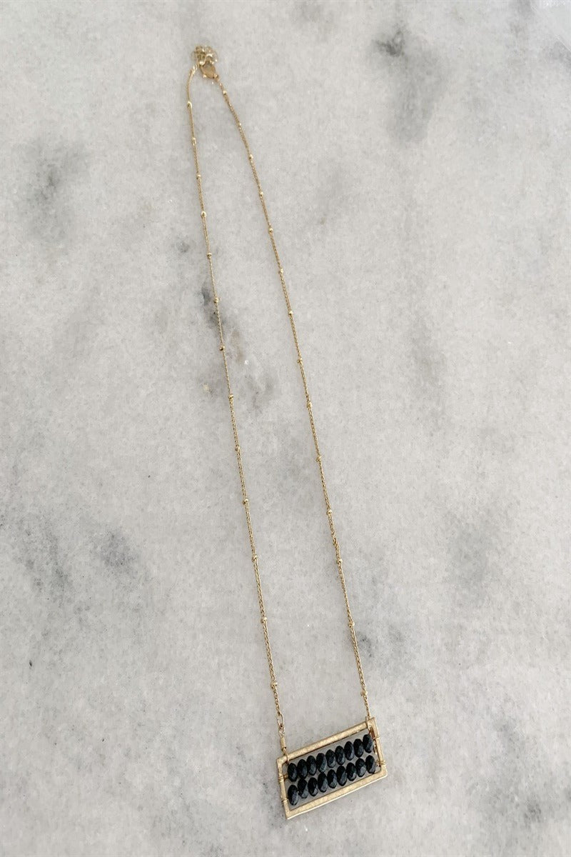 Bordered Bead Necklaces - Final Sale