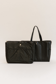 A black tote and matching insert.