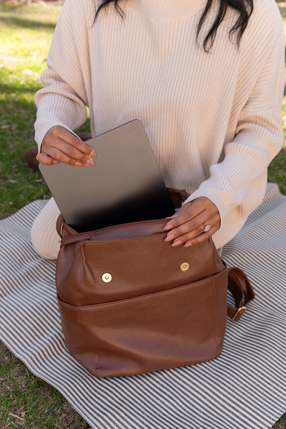 brown leather backpack purse womens Best Rucksack Vintage School Bag With Rivet Leather Backpack Product Details Throw the Emerson Backpack over your shoulder and carry what you need Leather Backpack, Rucksack, Brown Leather