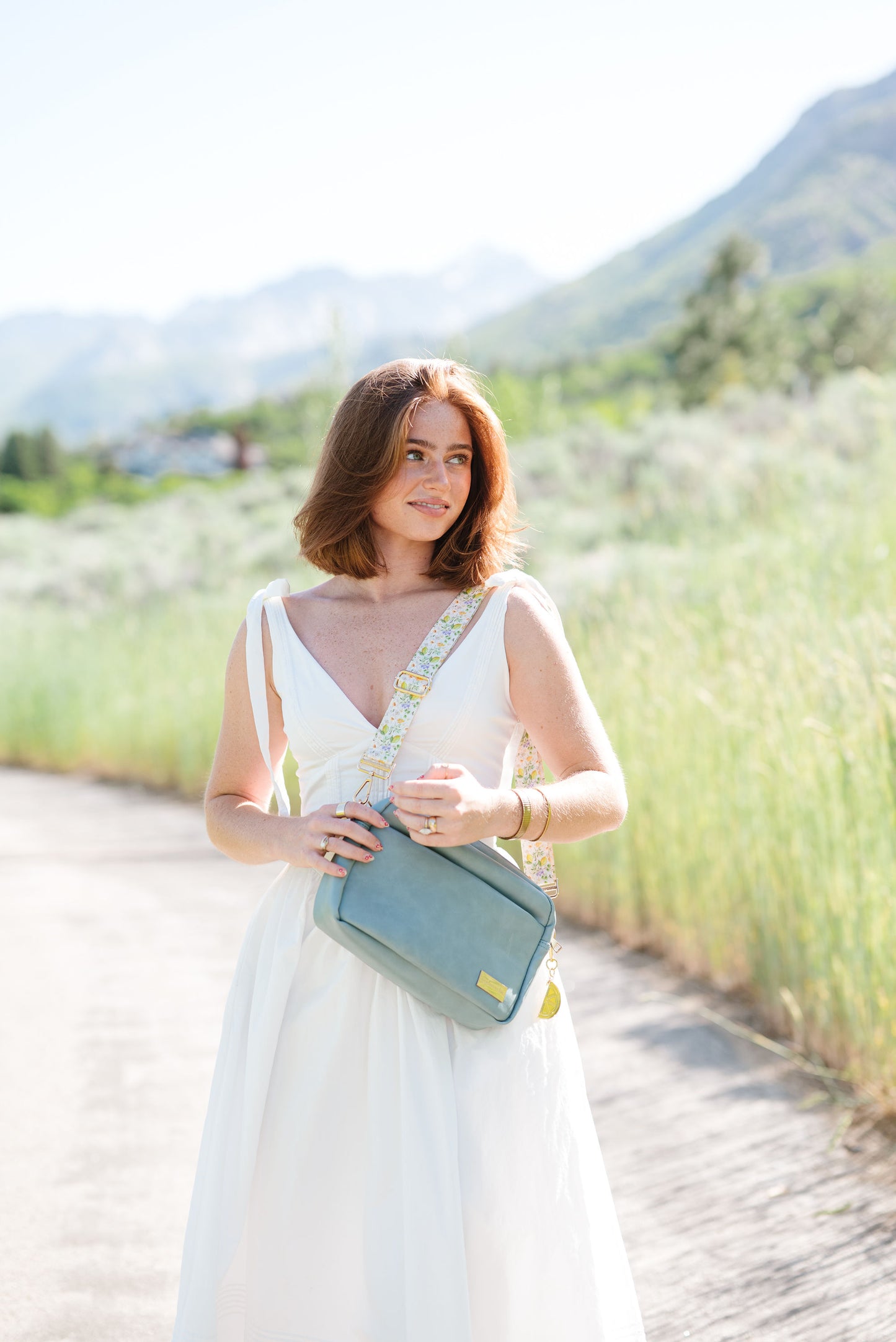 Lemon Floral Adjustable Bag Strap