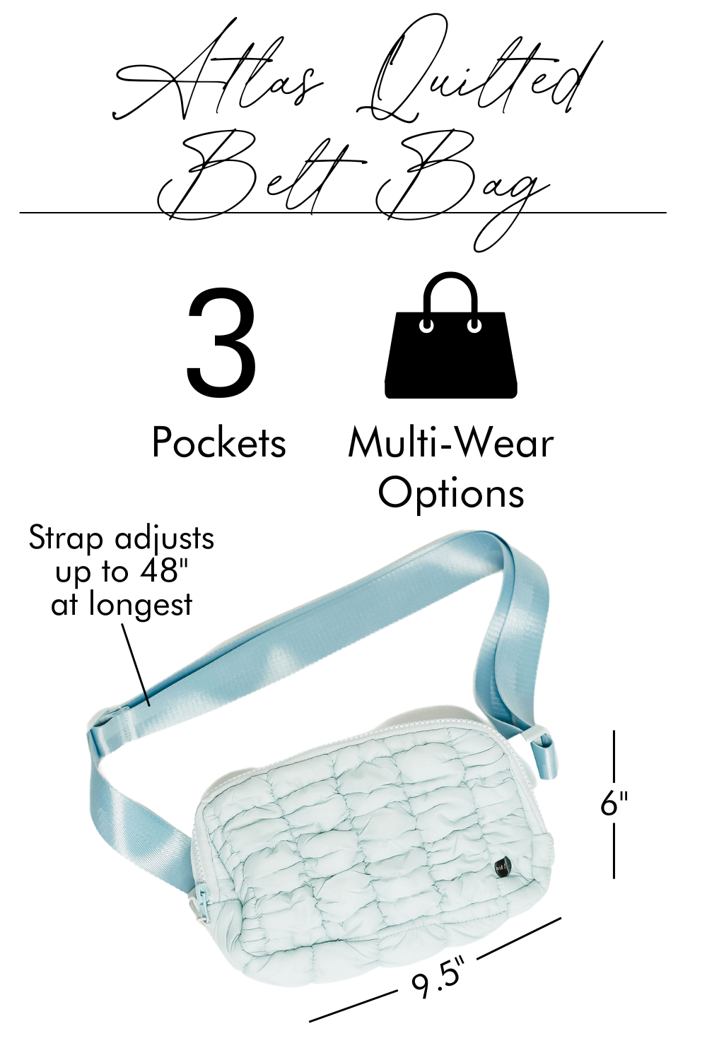 Atlas Quilted Belt Bag- Final Sale