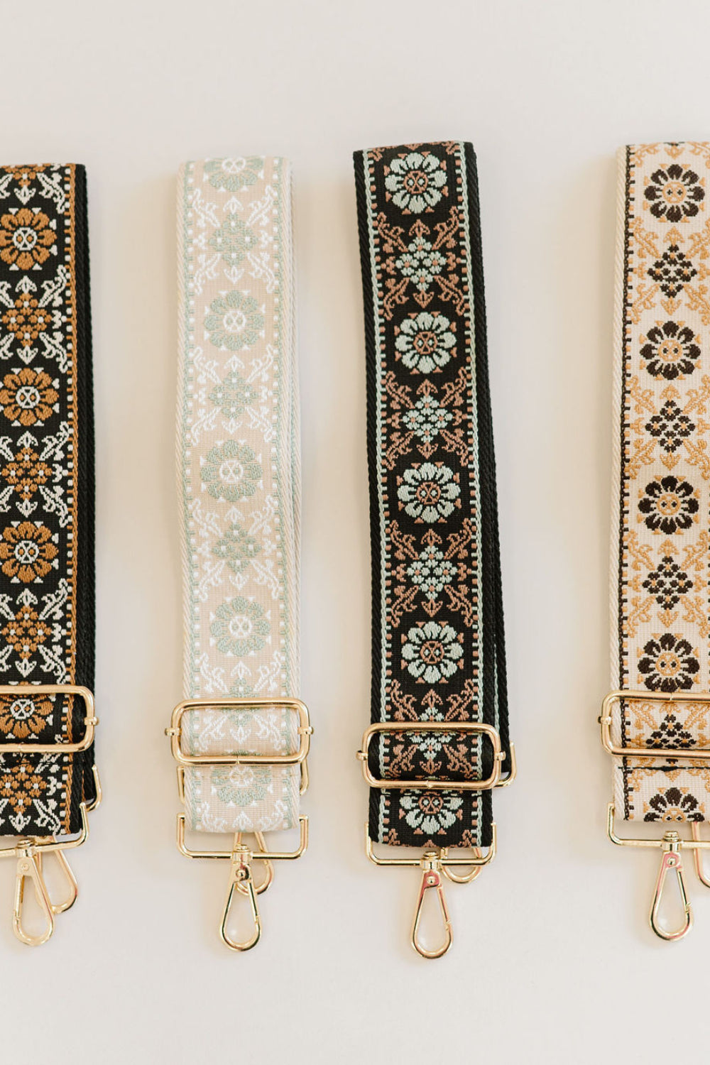Greta Embroidered Adjustable Bag Strap modern chic