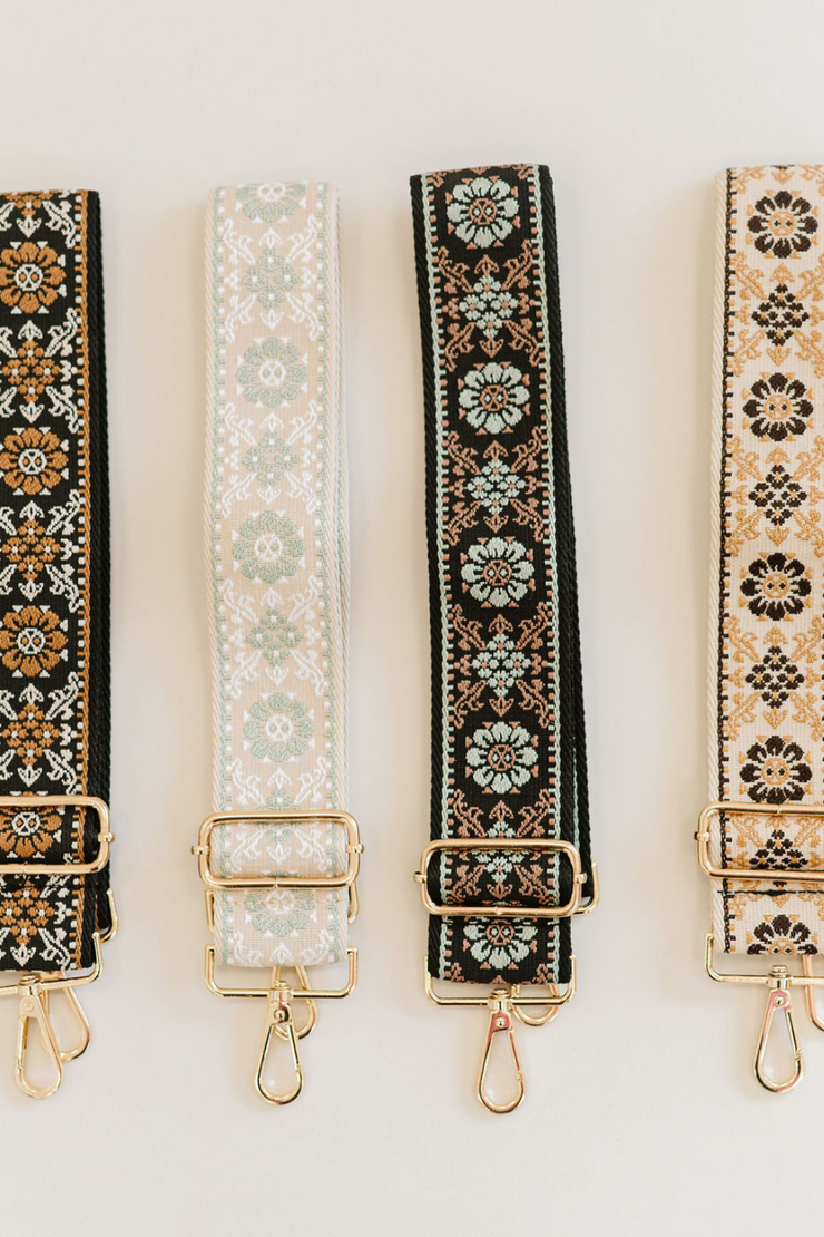 Bag strap embroidered sale