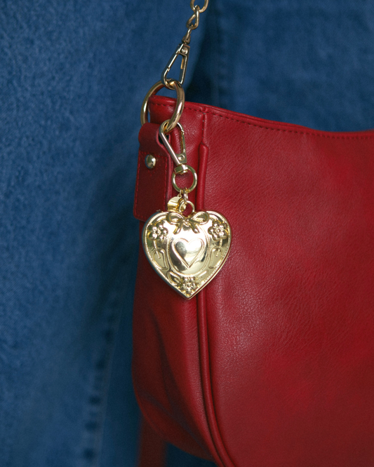 Gold Vintage Heart Charm