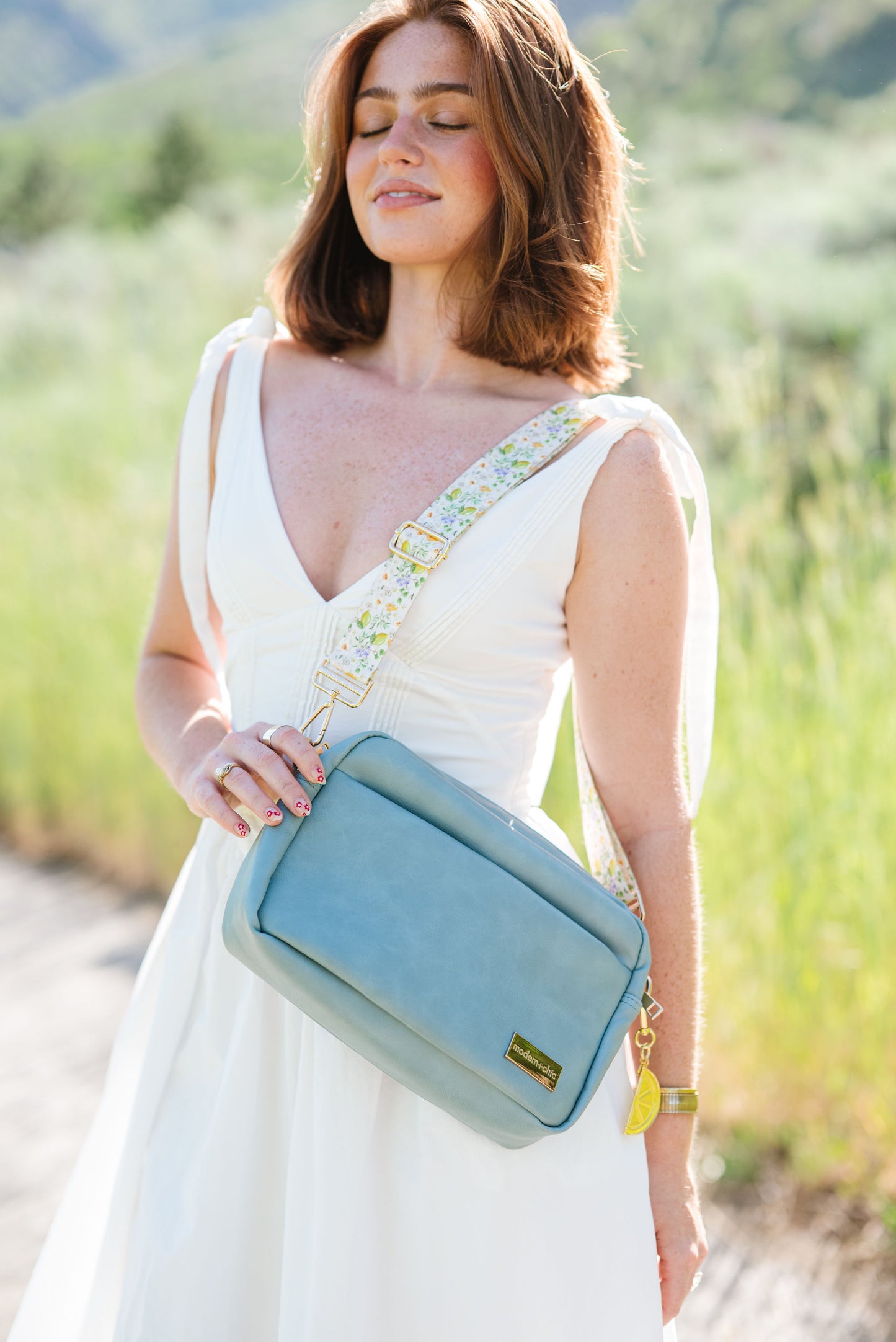 Lemon Floral Adjustable Bag Strap