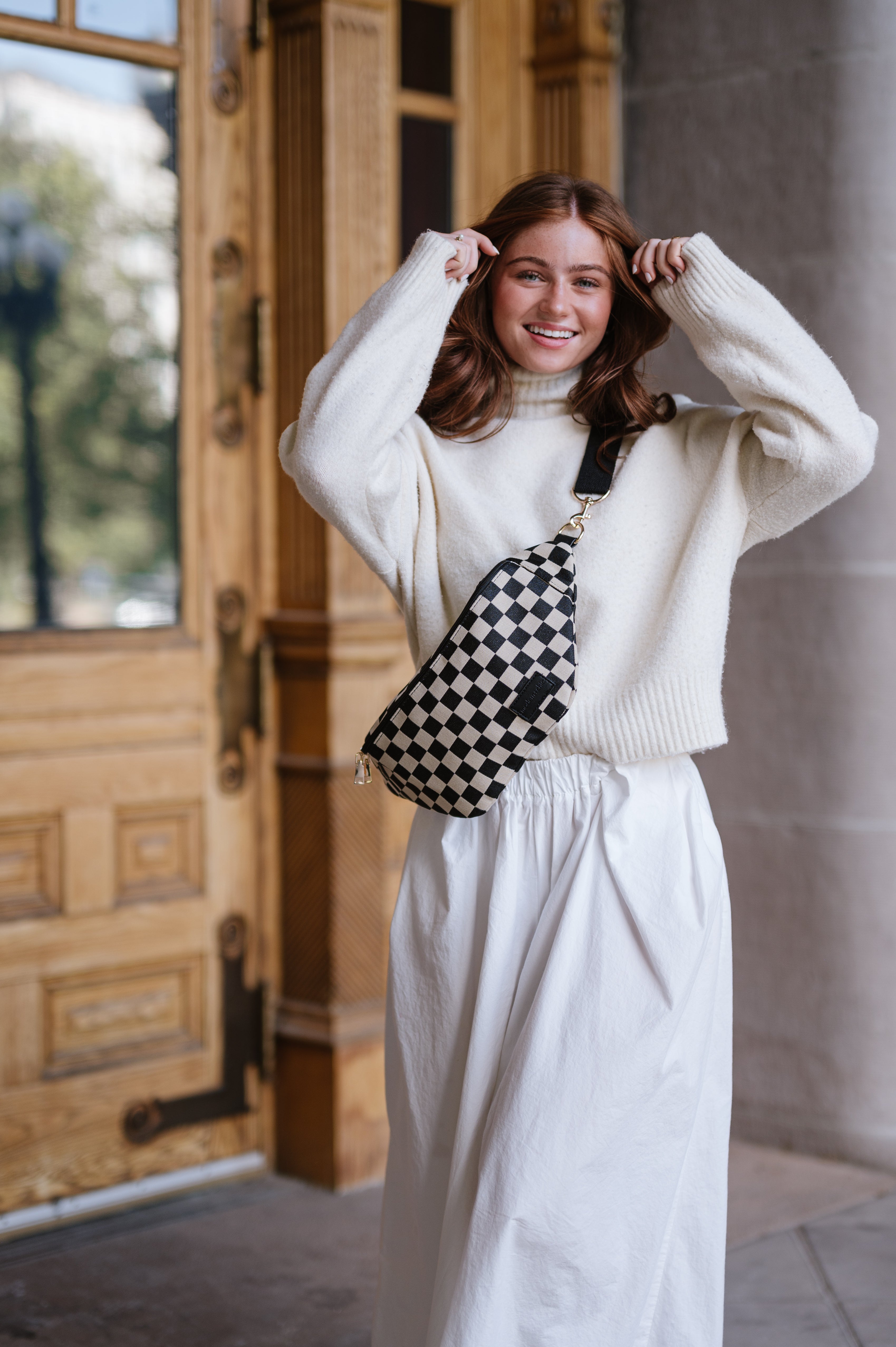 Avril Patterned Oversized Belt Bag – modern+chic