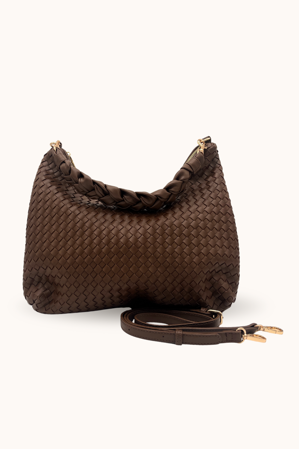Kelly Woven Convertible Shoulder Bag