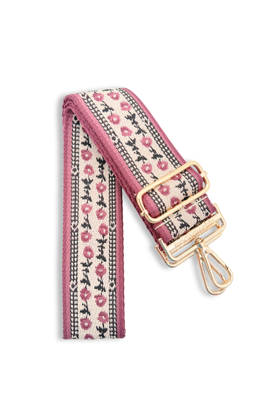 Cross-Stitch Vintage Floral Woven Adjustable Bag Strap