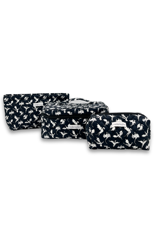 Dragon 3-Piece Cosmetic Bag Set