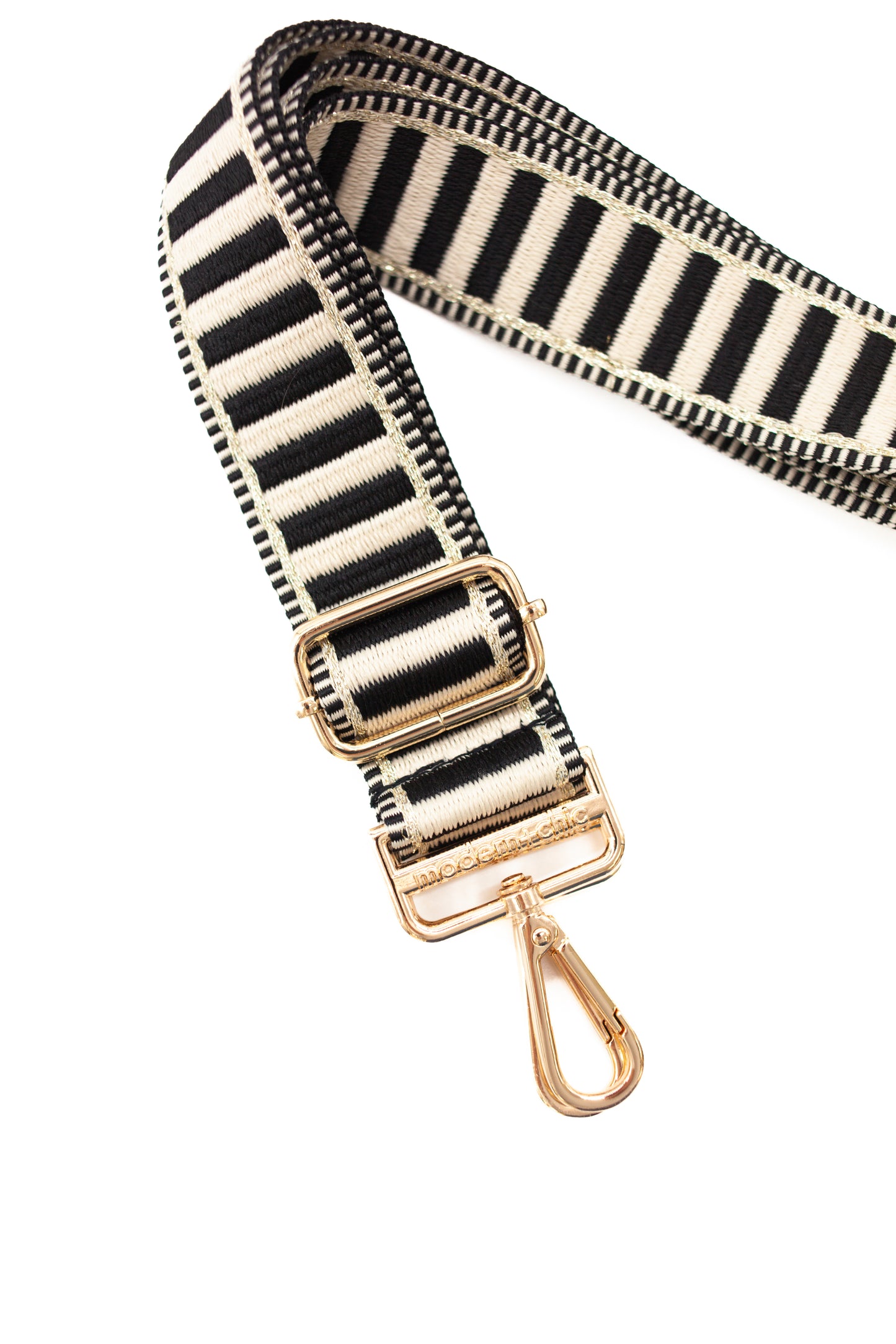 Ebony and Ivory Woven Adjustable Bag Strap