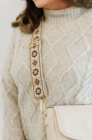 Greta Embroidered Adjustable Bag Strap