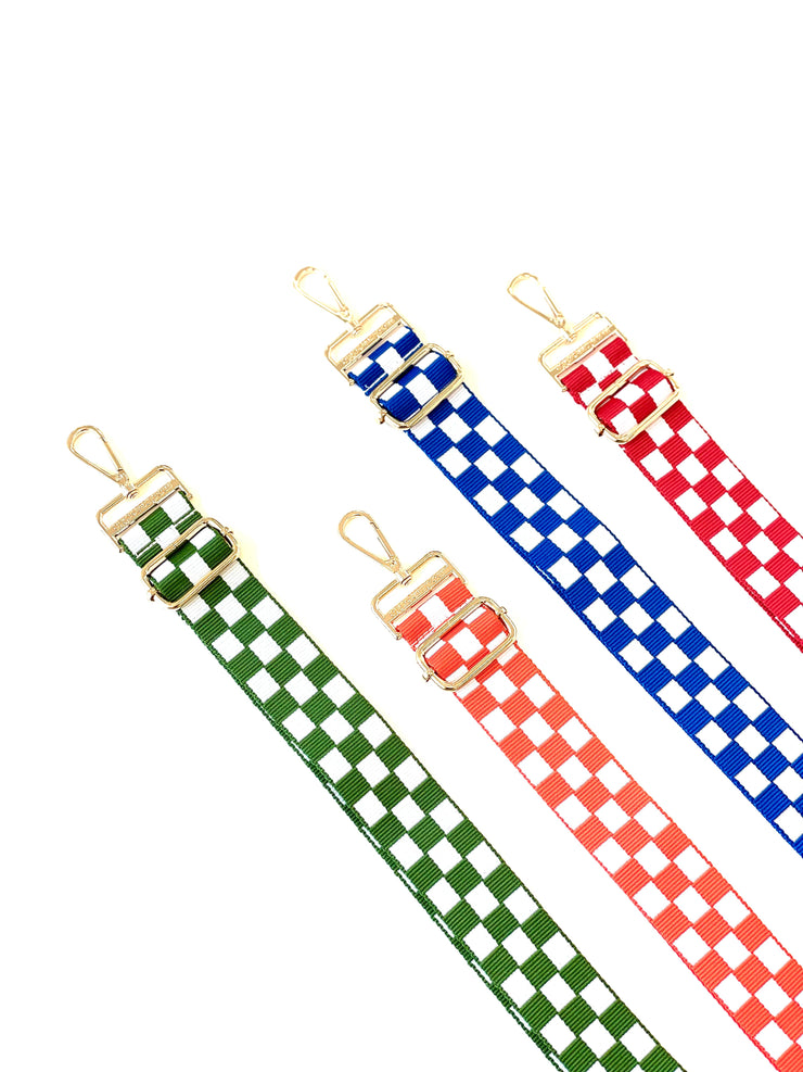 Lizzie Checkered Adjustable Bag Strap