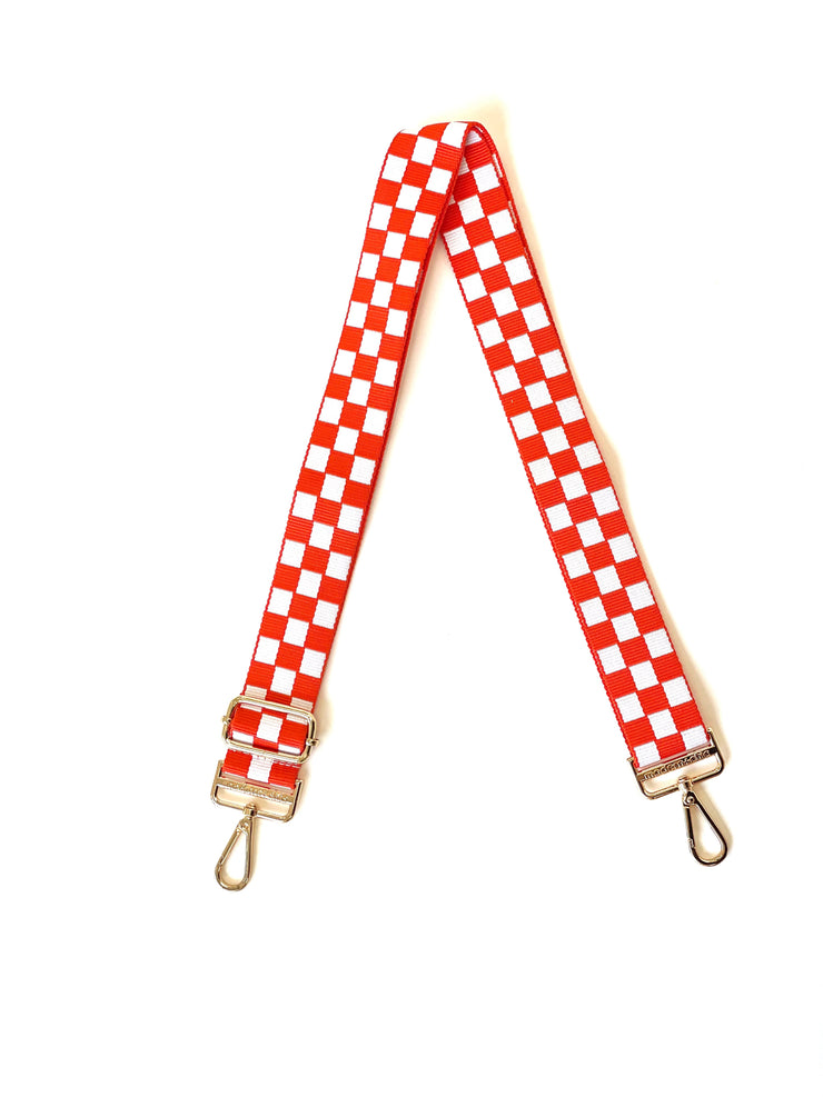 Lizzie Checkered Adjustable Bag Strap