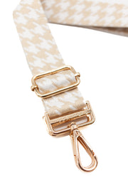 Neutral Houndstooth Adjustable Bag Strap