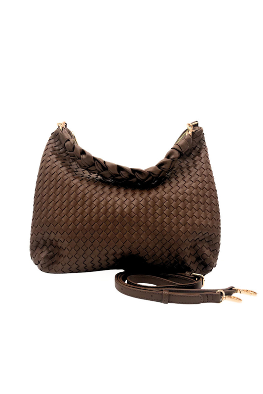 Kelly Woven Convertible Shoulder Bag
