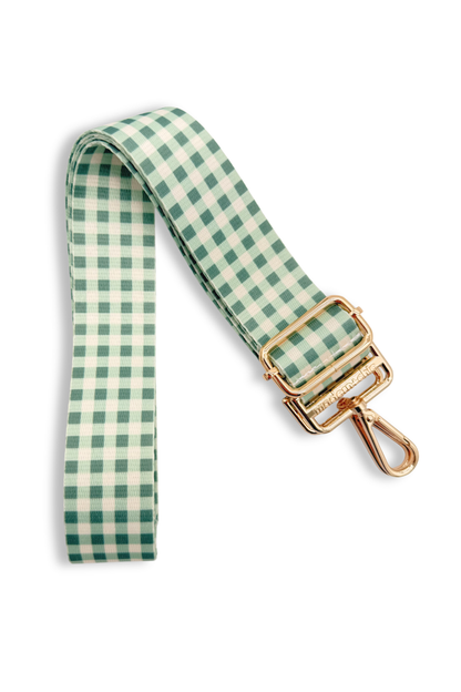 Sage Gingham Adjustable Bag Strap