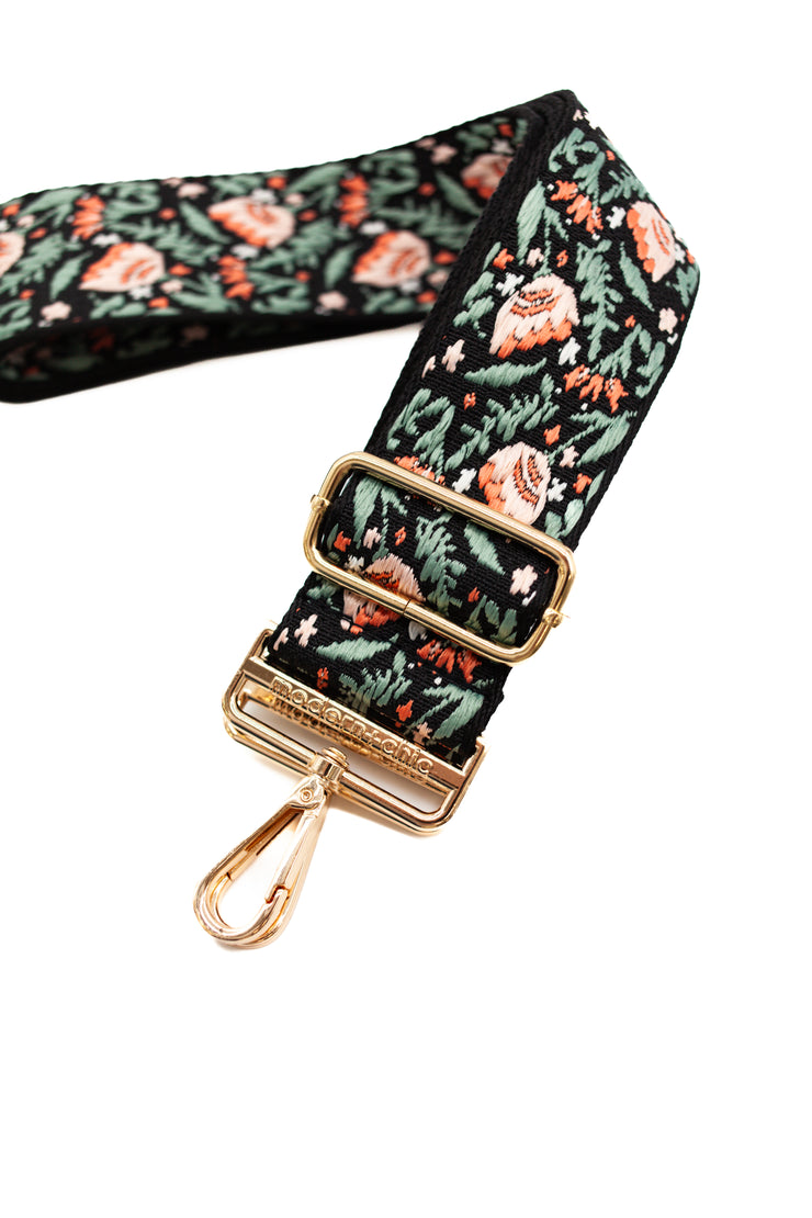 Teal Botanical Adjustable Bag Strap