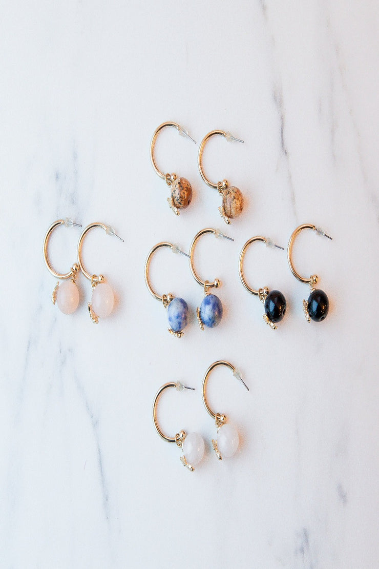 bumblebee marble earrings - final sale