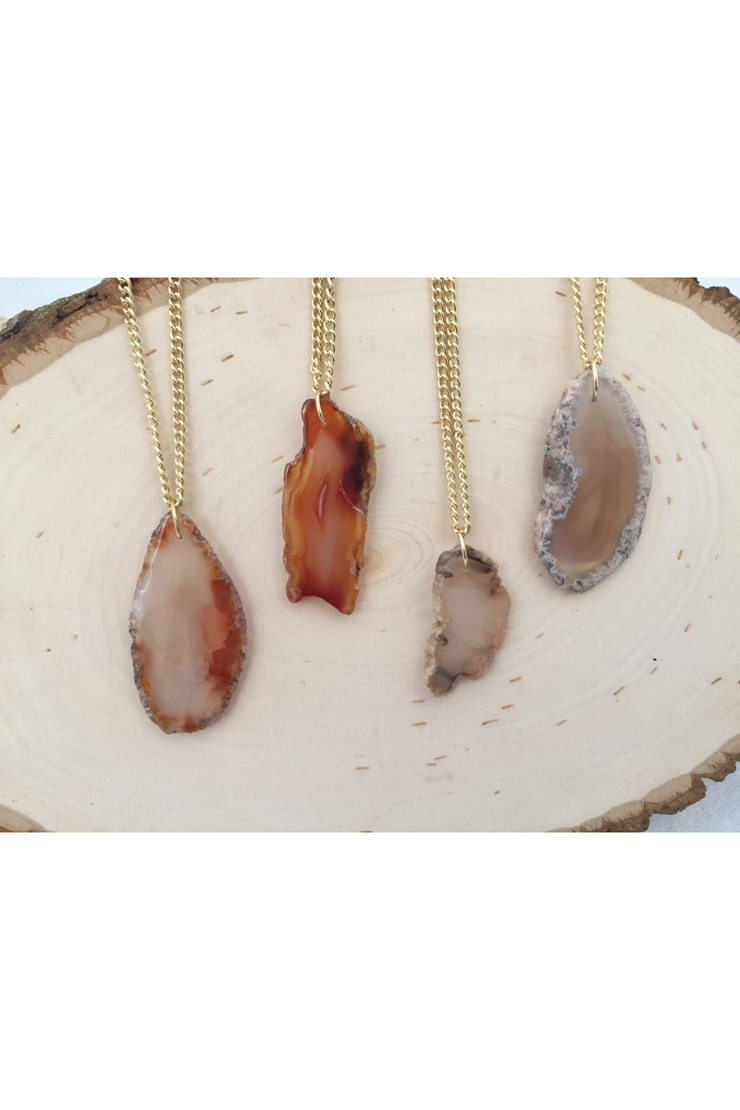 Natural Agate Splice Necklace - Final Sale