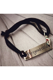 Inspirational Stamped Steel and Leather Bracelets
