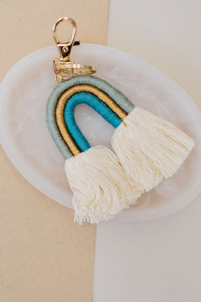 ozzie rainbow tassel keychain