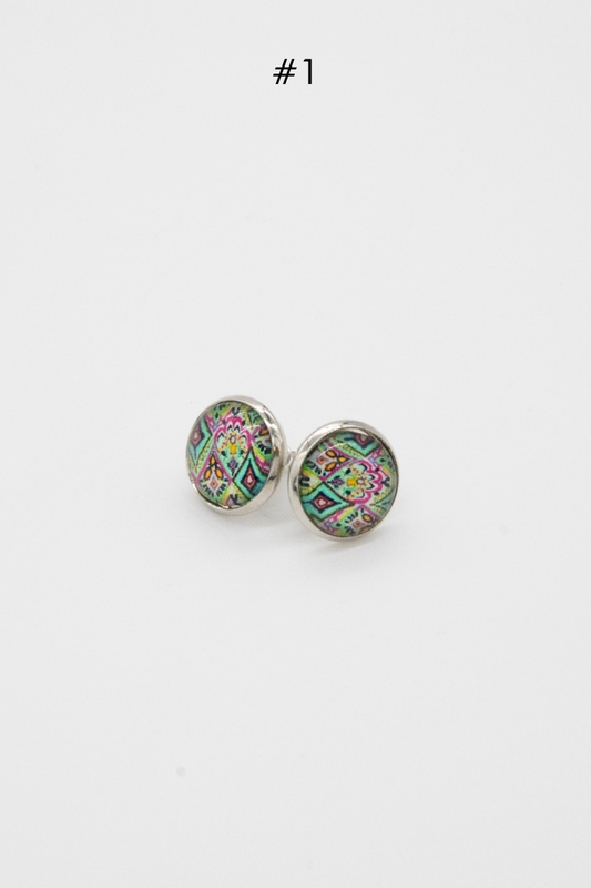 Beautiful Glass Stud Earrings - Final Sale