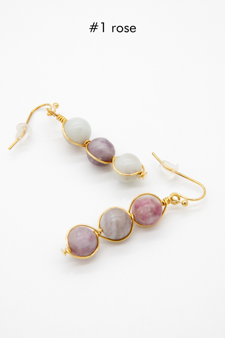 Semi Precious Bead Earrings - Final Sale