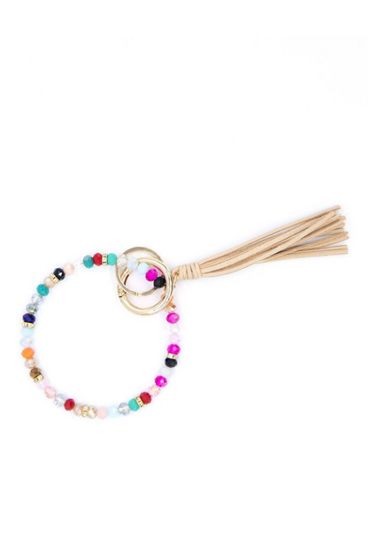 Zoey Beaded Keychain Bracelet - Final Sale