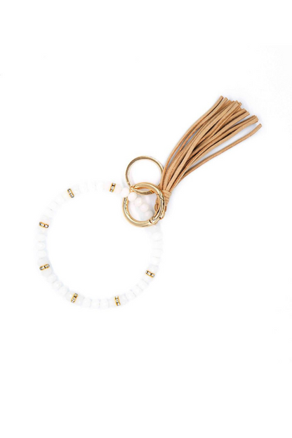 Zoey Beaded Keychain Bracelet - Final Sale