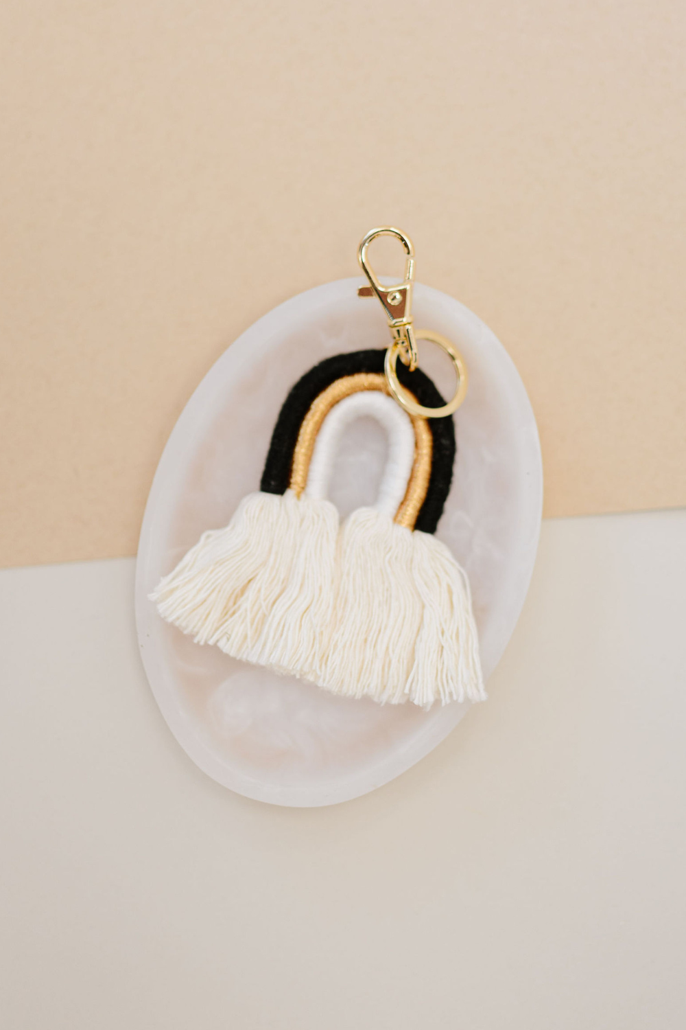 ozzie rainbow tassel keychain