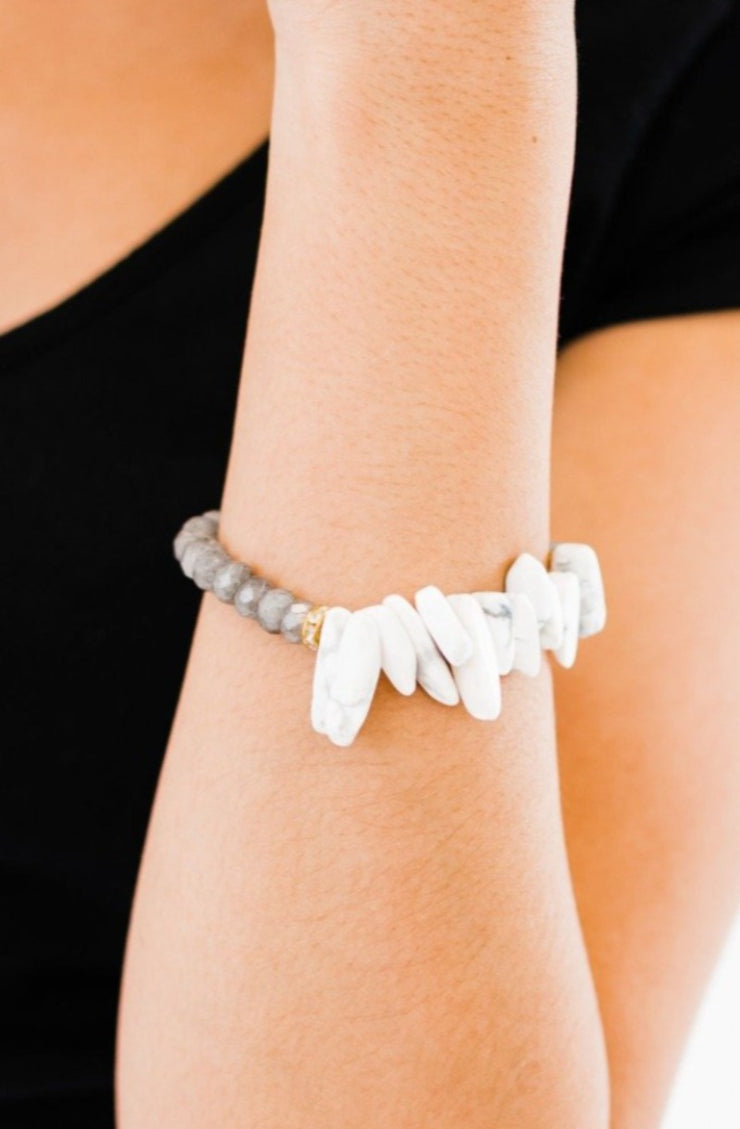 vita bead + stone bracelet