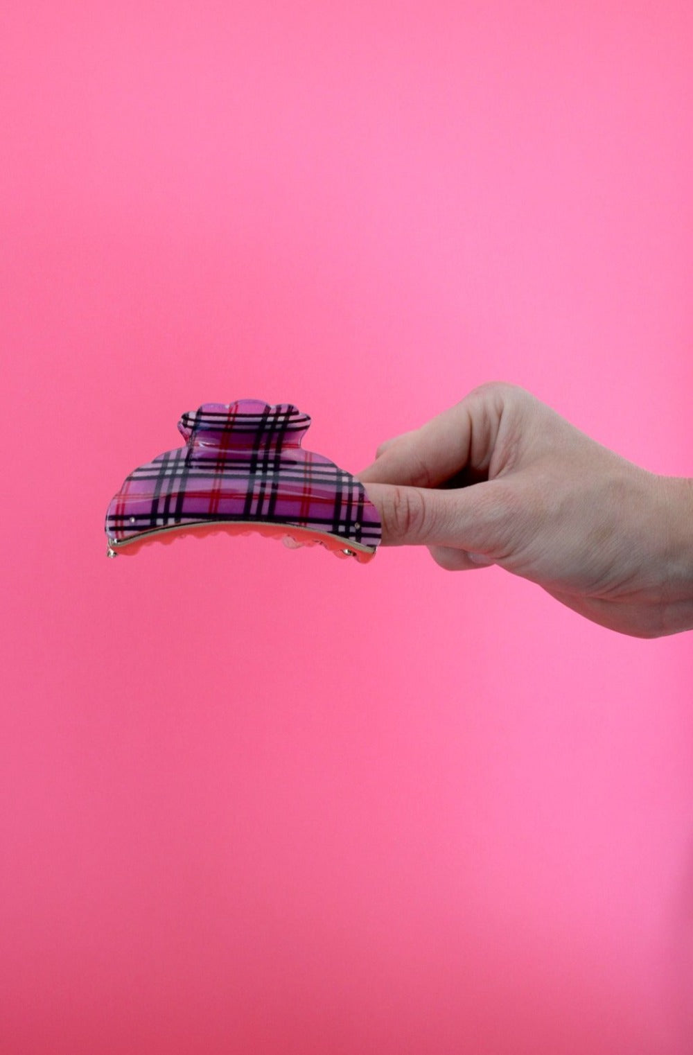 Elora Plaid Hair Clips - Final Sale