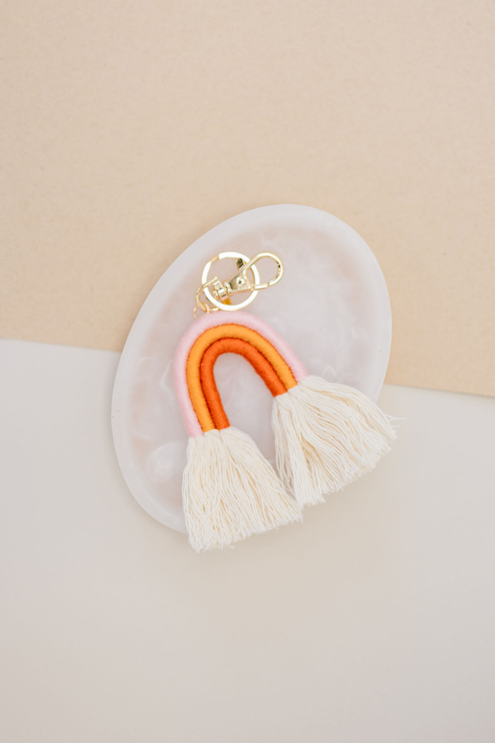ozzie rainbow tassel keychain