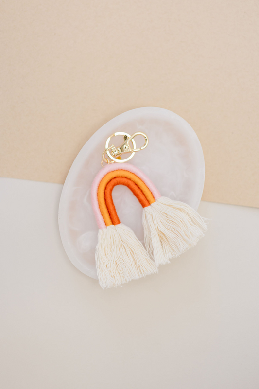 Ozzie Rainbow Tassel Keychain
